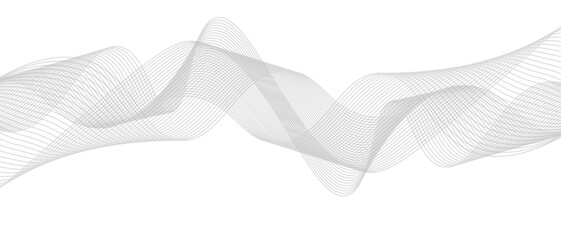 Abstract wave element for design digital frequency track equalizer, Abstract vector background with gray wavy lines.