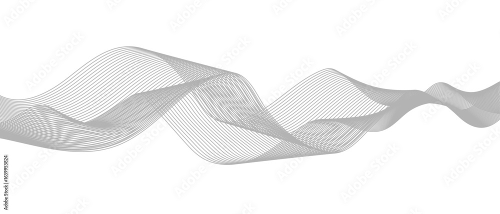 Fototapete abstract wave element for design digital frequency track equalizer, abstract vector background with 