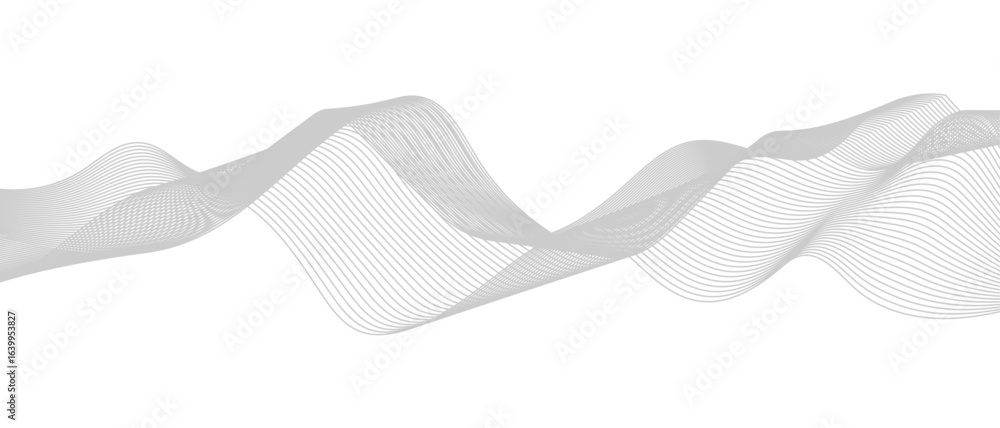 Fototapete abstract wave element for design digital frequency track equalizer, abstract vector background with 