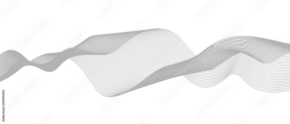 Fototapete abstract wave element for design digital frequency track equalizer, abstract vector background with 
