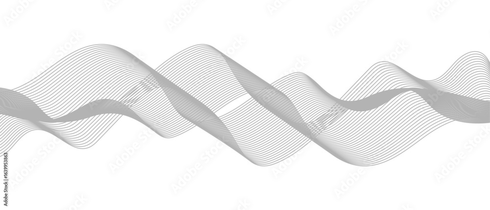 Fototapete abstract wave element for design digital frequency track equalizer, abstract vector background with 