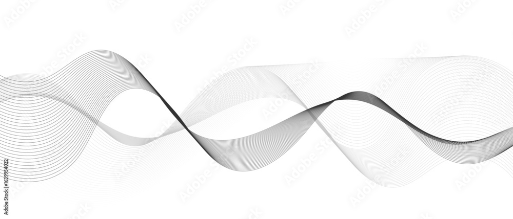 Fototapete abstract wave element for design digital frequency track equalizer, abstract vector background with 