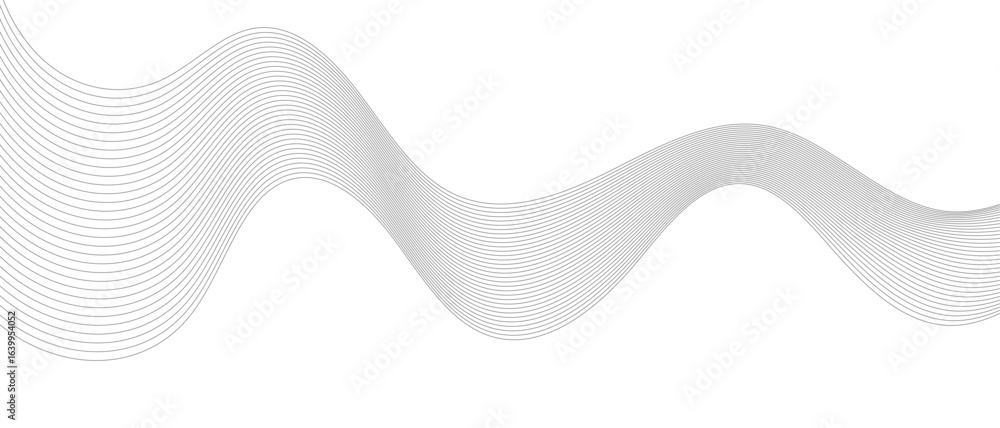 Fototapete abstract wave element for design digital frequency track equalizer, abstract vector background with 
