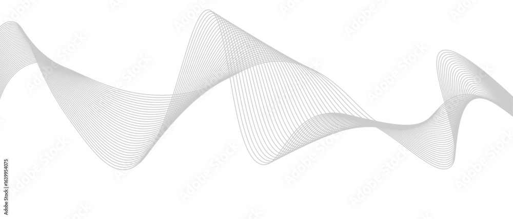 Fototapete abstract wave element for design digital frequency track equalizer, abstract vector background with 