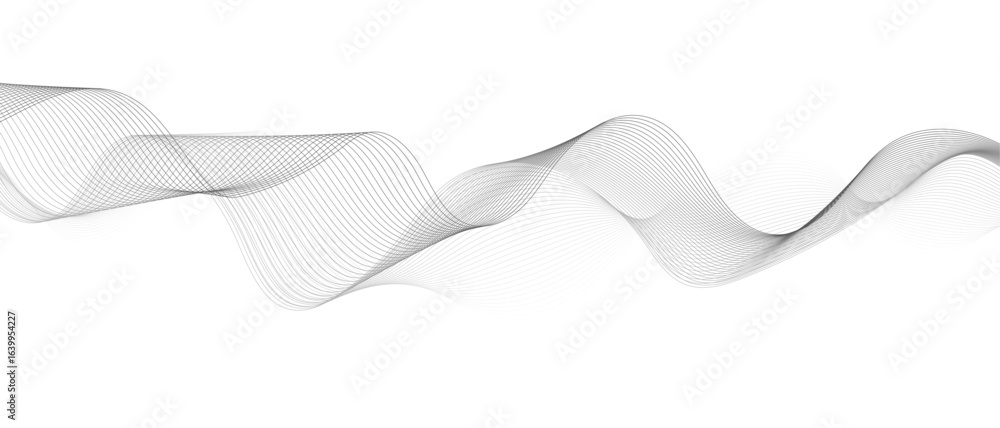 Fototapete abstract wave element for design digital frequency track equalizer, abstract vector background with 