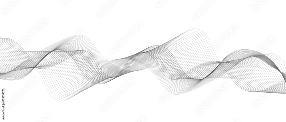 Fototapete abstract wave element for design digital frequency track equalizer, abstract vector background with 