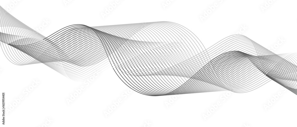 Fototapete abstract wave element for design digital frequency track equalizer, abstract vector background with 