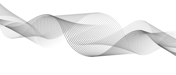 Abstract wave element for design digital frequency track equalizer, Abstract vector background with gray wavy lines.