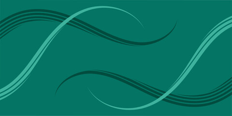 Abstract background with lines and waves. Event poster. Medium banner size. Vector background for brochure, booklet, flyer. Abstract element for design. Green color. Turquoise 