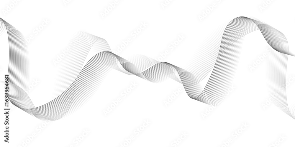Fototapete abstract wave element for design digital frequency track equalizer, abstract vector background with 