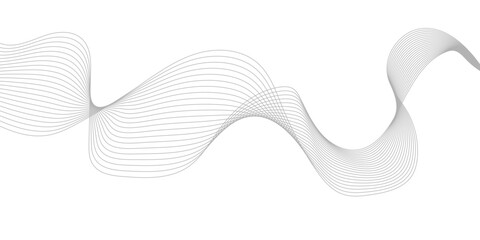 Abstract wave element for design digital frequency track equalizer, Abstract vector background with gray wavy lines.