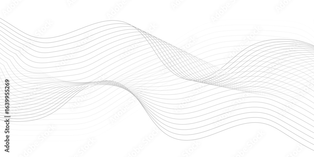 Fototapete abstract wave element for design digital frequency track equalizer, abstract vector background with 