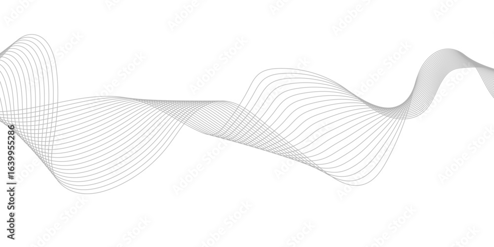 Fototapete abstract wave element for design digital frequency track equalizer, abstract vector background with 