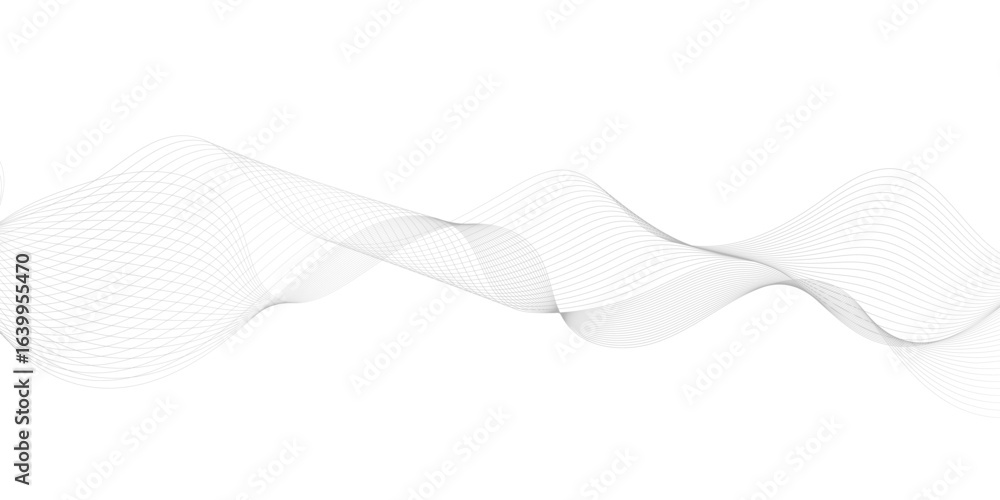 Fototapete abstract wave element for design digital frequency track equalizer, abstract vector background with 