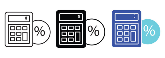 calculation icon in different style vector illustration. two colored and black calculation vector icons designed in filled, outline, line and stroke style can be used for web, mobile