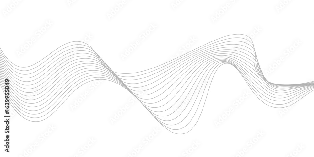 Fototapete abstract wave element for design digital frequency track equalizer, abstract vector background with 