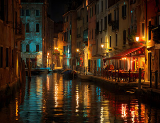 Night street in Venice