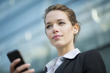 Young entrepreneur viewing a smartphone