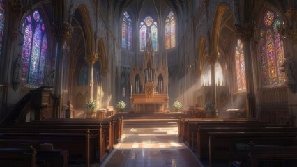 Fototapeta premium Grand church interior