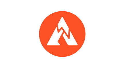 Orange circle with white symbol