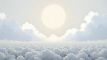 A soft glow in the clouds  a dreamy sky landscape