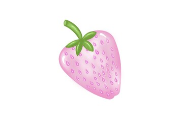  illustration of a pink strawberry 