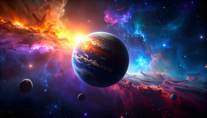 Alien Planet Nebula Sunrise.