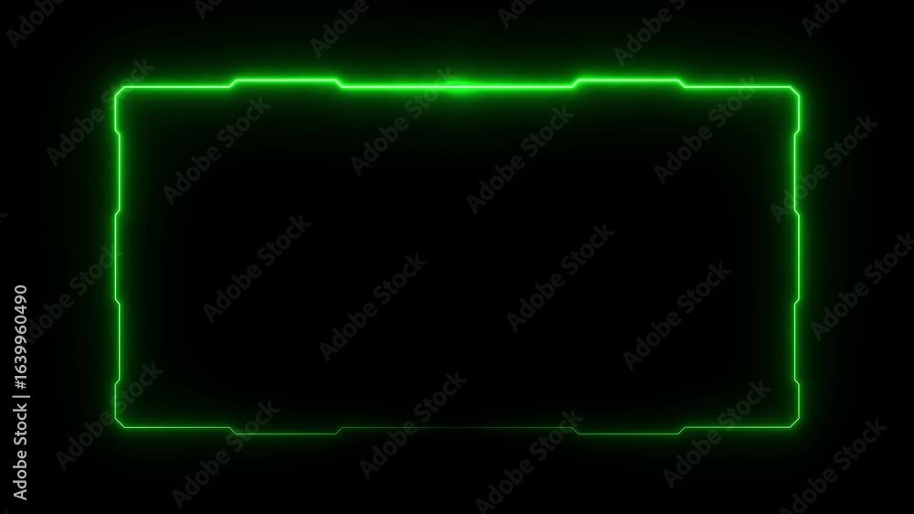 Poster futuristic digital hud cyber frame technology for video overlay templates.digital hud futuristic mot