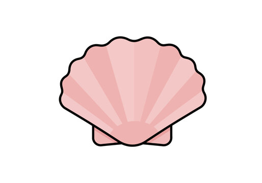 A minimalist 3d seashell vector for summer and beach concepts