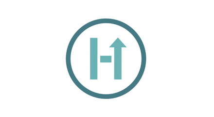 Teal arrow in a teal circle