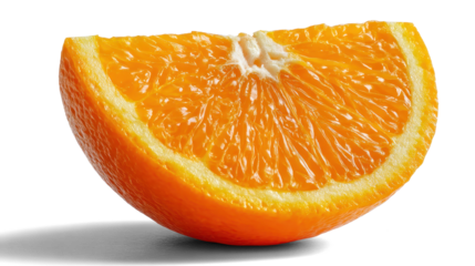 Orange slice on white background