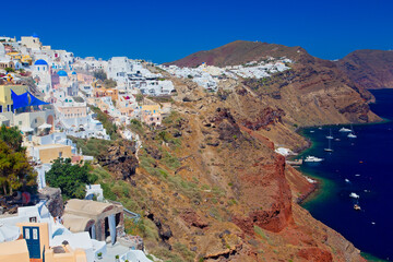 Panoramic view of Santorini Island, Cyclades Islands, Greece