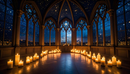 Night Sky Gothic Room Candles.