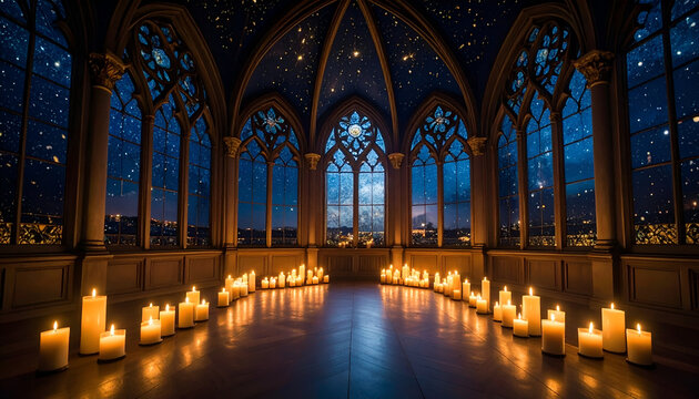 Night Sky Gothic Room Candles. - Powered by Adobe