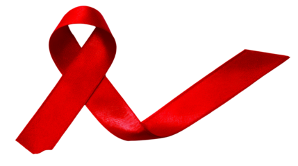 Red Awareness Ribbon Symbol on White