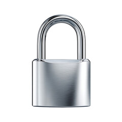 Naklejka premium Close-up view of a chrome padlock.