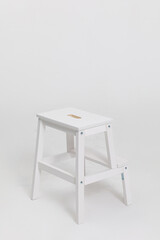 This is a Stylish White Step Stool designed for convenient Home and Office Use with elegance