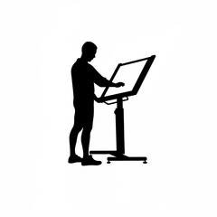 Male digital artist adjusting ai parameters on a futuristic interface