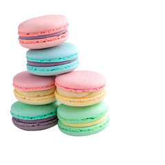 Fototapeta premium colorful macaroons isolated on white background