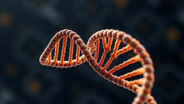 A DNA helix woven from mathematical formulas, entwining all known life within its spiral. - Powered by Adobe