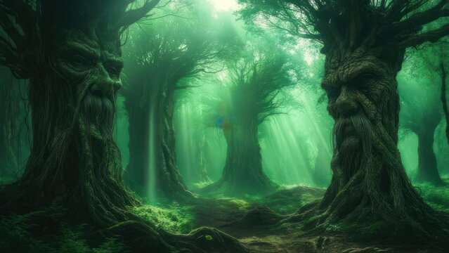 Mystical, ancient forest