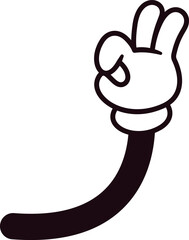 Funny hand gesturing ok sign