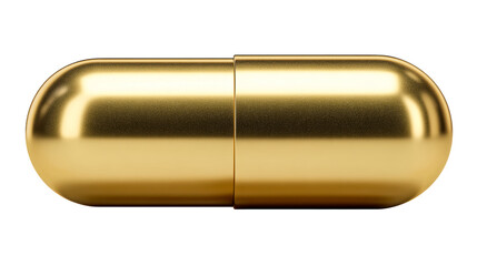 Naklejka premium Golden capsule on white PNG