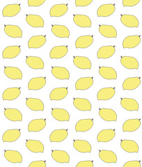 Vector seamless pattern of hand drawn sketch doodle mango isolated on white background