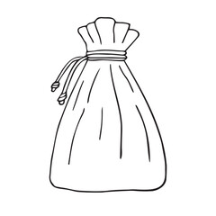 Vector hand drawn sketch doodle pouch