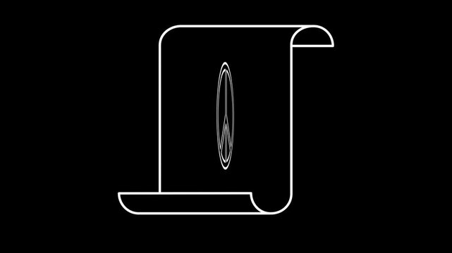 Animated peace icons in thin line style