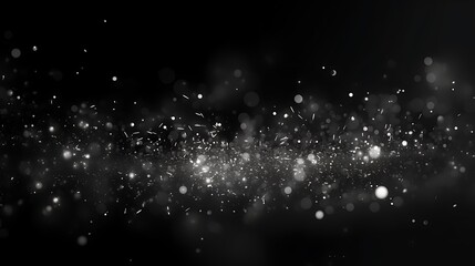 black glitter background with silver bokeh particles—perfect for banners, luxury branding, social posts, and festive designs. 4K ready.