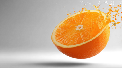 Fun orange character on white background