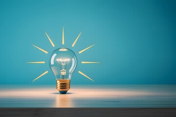 Illuminated lightbulb symbolizing innovation bright ideas and creative solutions for any purpose