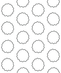 Vector seamless pattern of hand drawn sketch doodle abstract shapes silhouette isolated on white background